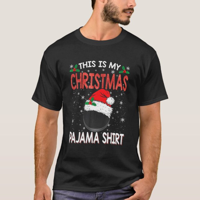 Det här är min julhockey Pajama för pojkar, Vuxen T Shirt (Framsida)
