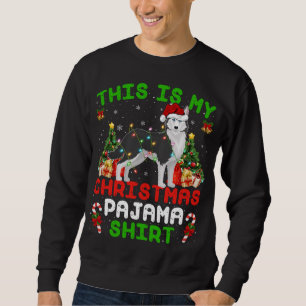 Det här är min juljulklapp Pajama Siberian husky Lång Ärmad Tröja