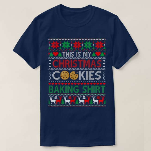 Det här är min julkaka Baking Baker Julafton Paja T Shirt (Design framsida)