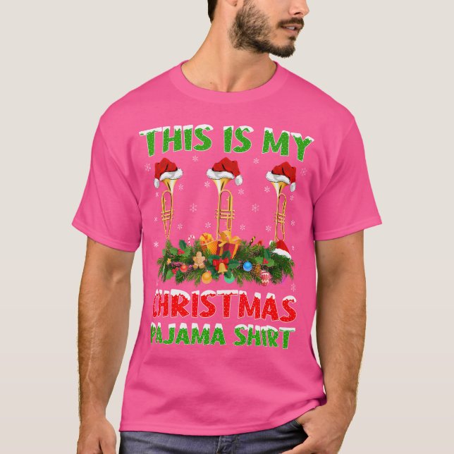 Det här är min julklapp, musikaliska trumpet-jul t shirt (Framsida)