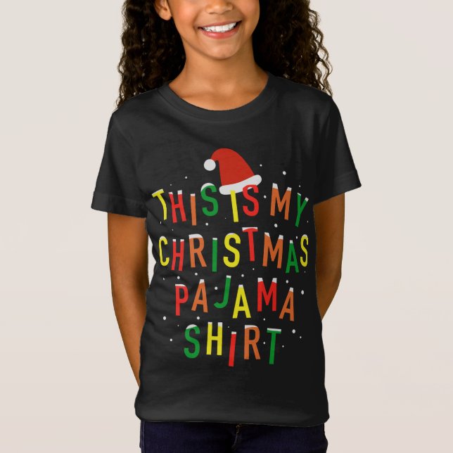 Det här är min julklapp Pajama-fantny Julholida T Shirt (Framsida)