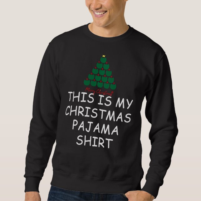 Det här är min julklapp Pajama Julgran C Lång Ärmad Tröja (Framsida)