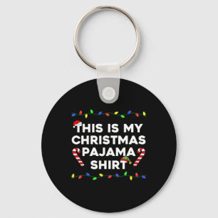 Det här är min julklapp Pajama Ljus Funny Helgdag Nyckelring