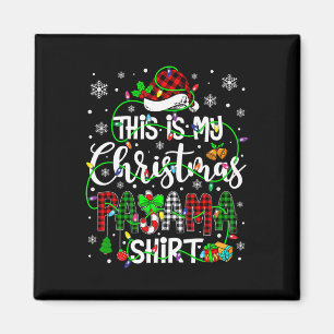 Det här är min julklapp Pajama-matchande familj Ju Magnet