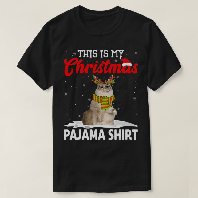 Det här är min julklapp Pajama Ragdoll T Shirt (Design framsida)