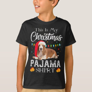Det här är min julklapp Pajama Santa Basset Hound T Shirt