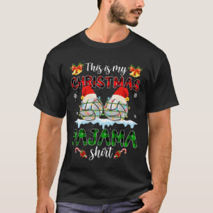 Det här är min julklapp Pajama Santa Volleyball Ju T Shirt
