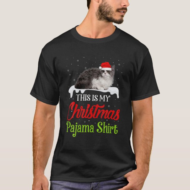Det här är min julklapp Pajama Selkirk Rex T Shirt (Framsida)