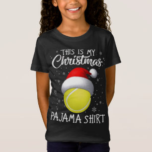 Det här är min julklapp Pajama Tennis ugly Gift Kä T Shirt