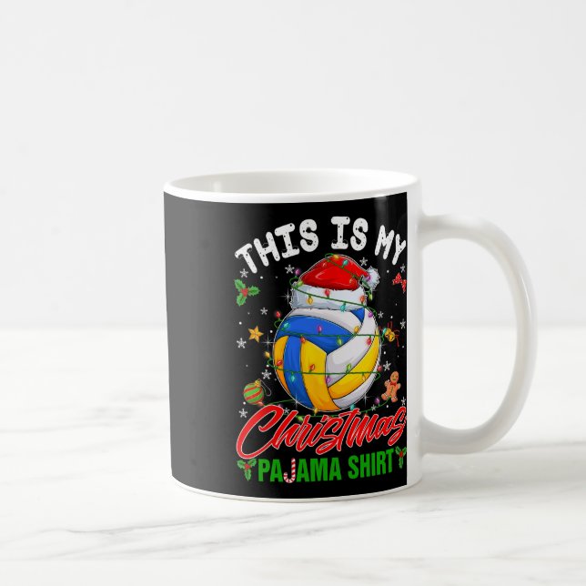 Det här är min julklapp Pajama Volleyball Santa Ha Kaffemugg (Höger)