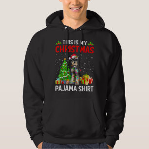 Det här är min julklapp Schnauzer Hund Pajama Jula Hoodie