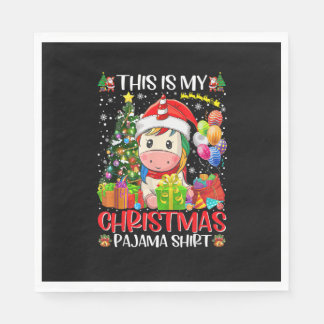 Det här är min jullåskshirt Julafton Women Girl Pappersservett