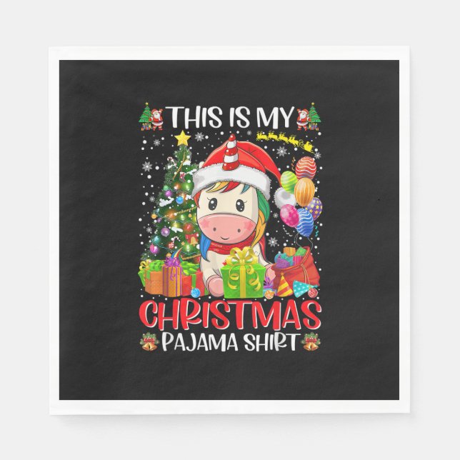 Det här är min jullåskshirt Julafton Women Girl Pappersservett (Framsidan)