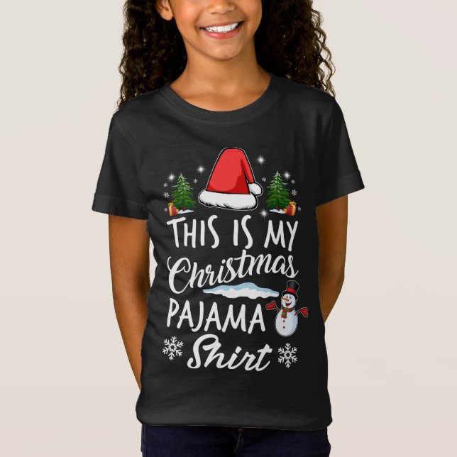 Det här är min Julmatchande Pajama-familj Julafton T Shirt (Framsida)