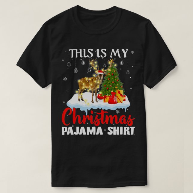 Det här är min julmatchningsfamilj Pajama-Hjort T Shirt (Design framsida)