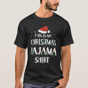 Det här är min julpajama-finne Santa Hat Julafton T Shirt
