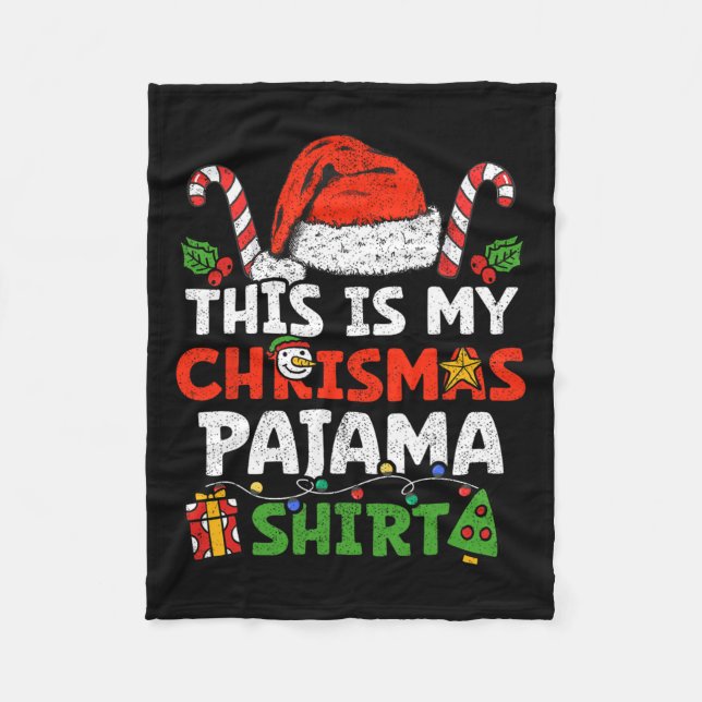 Det här är min julpajama Funny Julafton Pjs Manar  Fleecefilt (Framsidan)