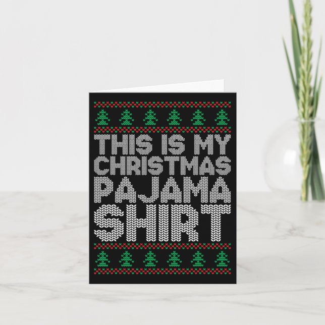 Det här är min julpajama Funny Julafton Pjs Manar  Kort (Framsida)
