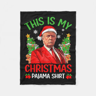 Det här är min julpajama Funny Trump Julafton Pjs Fleecefilt