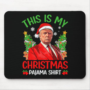 Det här är min julpajama Funny Trump Julafton Pjs Musmatta