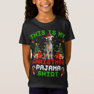 Det här är min julpajama italienska Greyhound-Hund T Shirt