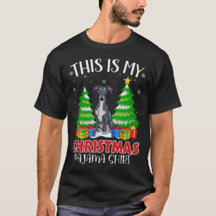 Det här är min julpajama italienska Greyhound-Hund T Shirt