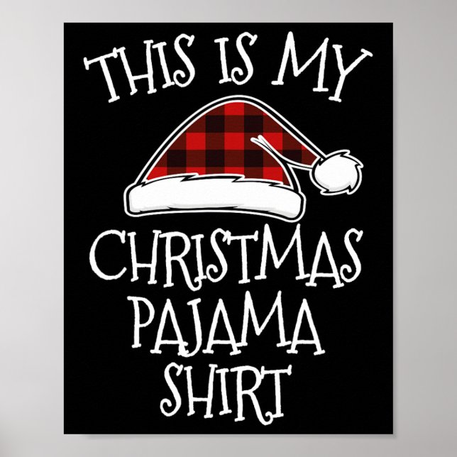 Det här är min julpajama Julafton Buffalo Red Play Poster (Framsidan)
