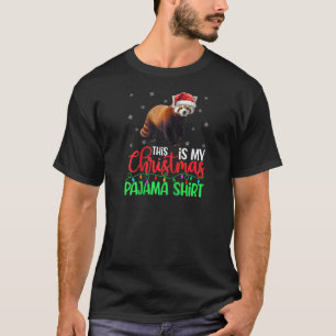 Det här är min julpajama Julafton Ljus Red Panda T Shirt