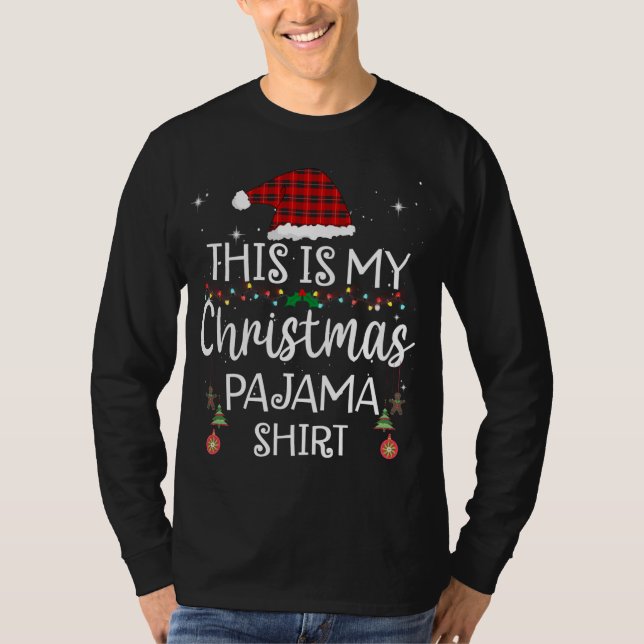 Det här är min julpajama-julpapp t shirt (Framsida)