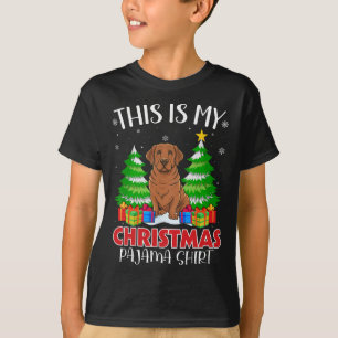 Det här är min julpajama Labrador Hund Julafton Pj T Shirt
