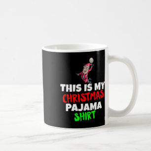 Det här är min julpajama T Santa Volleyball Gif Kaffemugg