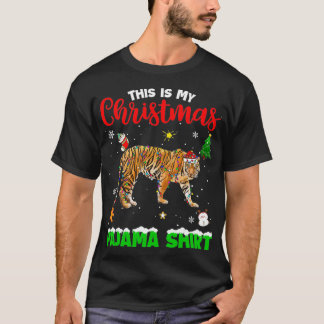 Det här är min julpajama Tiger Red Play T Shirt