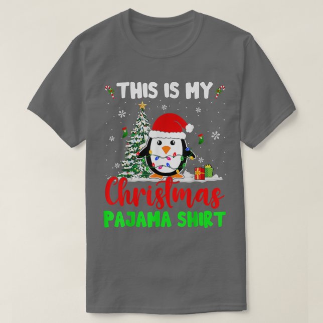 Det här är min julpenna Pajama Julafton Ljus T Shirt (Design framsida)