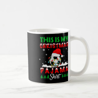 Det här är min julpyjamas fotboll Santa-hatt Xmas Kaffemugg