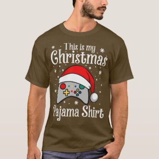 Det här är min julpyjamas Santa-hatt-videospel T Shirt