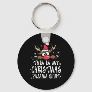 Det här är min julpyjamas-tröja Roligt jul Nyckelring