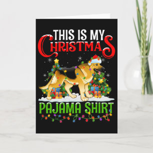 Det här är min julpyjamas-tröja tysk schäferhund kort