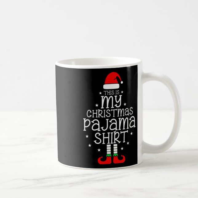Det här är min julpyjamaskjorta - Rolig julgran Kaffemugg (Höger)