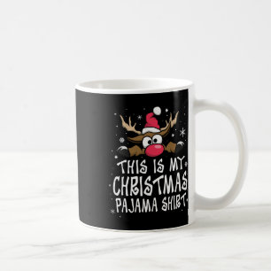 Det här är min julpyjamaskoja Rolig jul Kaffemugg