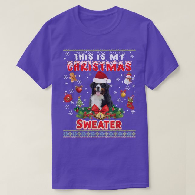 Det här är min julsötare Bernese Mountain Hund T Shirt (Design framsida)