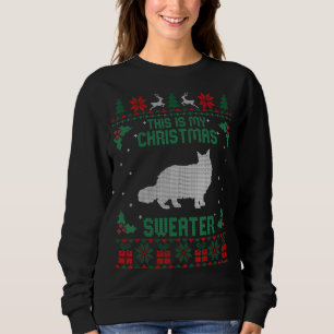 Det här är min julsötare Maine Coon Cat Ugly T Shirt