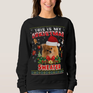 Det här är min julsötare Pommern Hund Ugly M T Shirt