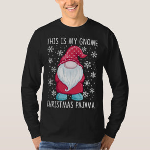 Det här är min jultomte Pajama Polka Dot Gnome T Shirt