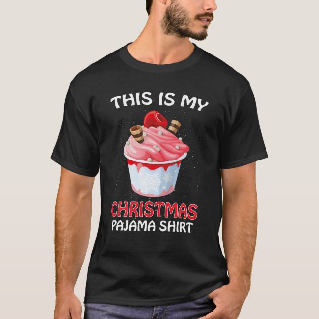 Det här är min jultomten Pajama Santa Ice Cream Fu T Shirt (Framsida)