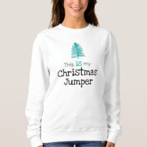 Det här är min jultröja Grön Träd Sweatshirt