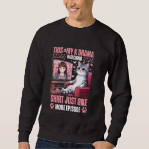 Det här är min K-Drama som bara tittar på en hände Lång Ärmad Tröja