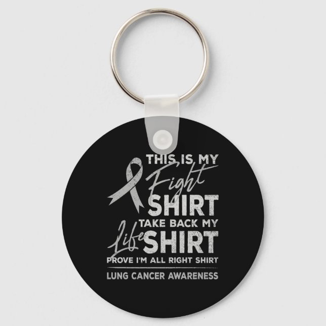 Det här är min kamp mot Lung Cancer Awareness Supp Nyckelring (Framsida)