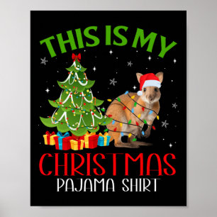 Det här är min Kangaroo Kristus Julafton Santa Lju Poster