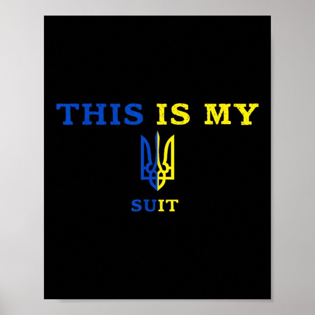 Det här är min Kostym, jag spelar inga kort, rolig Poster (Framsidan)