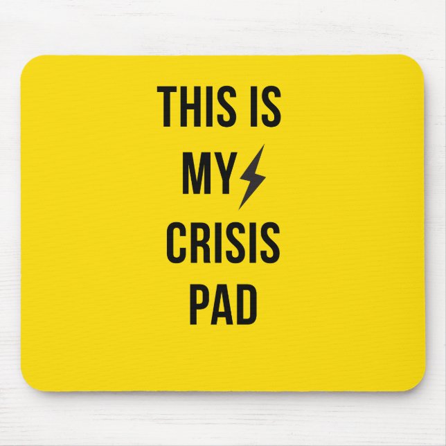 Det här är min krispad™ - djärv Gult Mousepad för Musmatta (Framsidan)